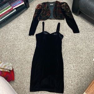 Vintage 90s velvet 2 pc